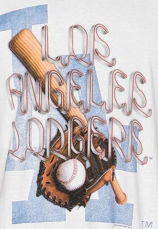Camiseta New Era Baseball Game 18 Los Angeles Dodgers Branco