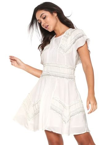 Dafiti vestido hot sale branco renda