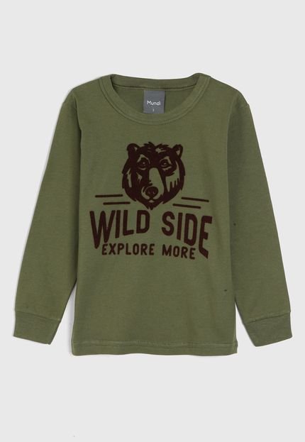 Camiseta Brandili Mundi Infantil Wild Side Verde - Marca Brandili Mundi