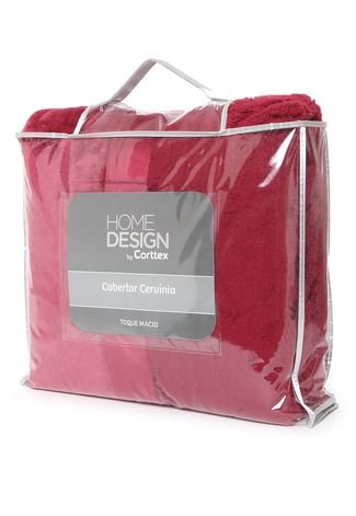 Cobertor Queen Corttex Home Design Cervinia Ornare Vermelho