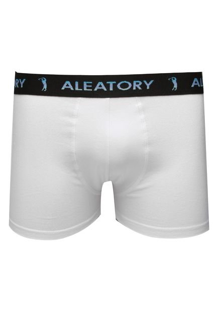 Cueca Aleatory Boxer Logo Branco - Marca Aleatory