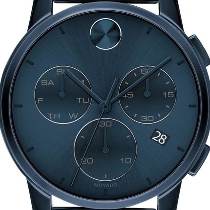 Relógio Movado Unissex Aço Azul 3600633 - Marca Movado