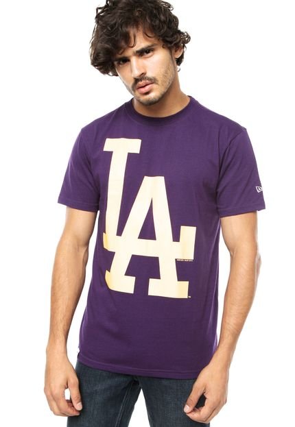 Camiseta New Era MLB Color Dodgers 10 Roxa - Marca New Era