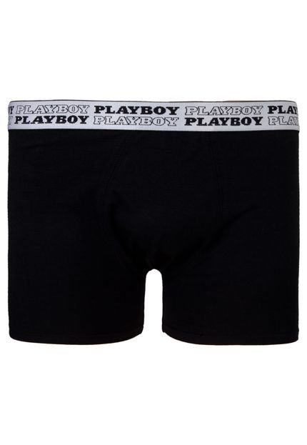 Cueca Playboy Boxer Comfort Preta - Marca Playboy