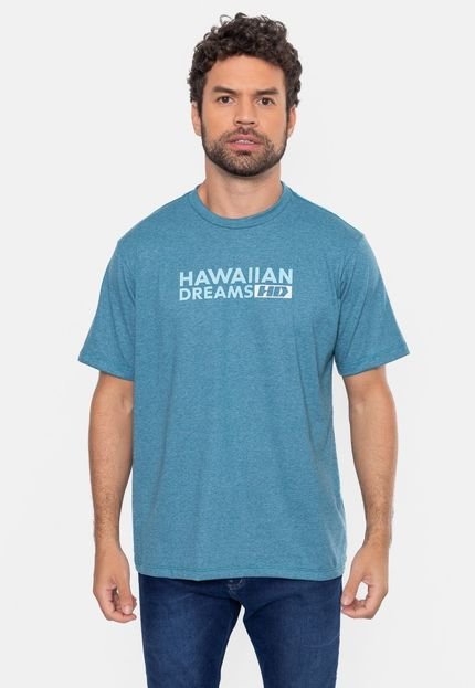 Camiseta HD Masculina Brand Azul Mescla Legion - Marca HD Hawaiian Dreams