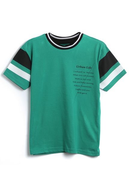 Camiseta NUV.ON Menino Escrita Verde - Marca NUV.ON
