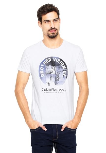 Camiseta Calvin Klein Jeans Another Vision Branca - Marca Calvin Klein Jeans