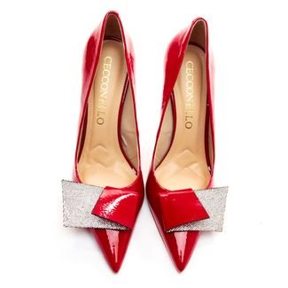 Scarpin Verniz Vermelho Salto Alto Cecconello 2396015-1