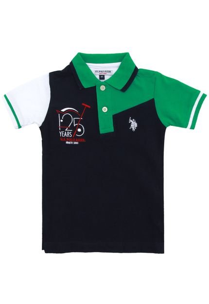 Camiseta U.S. Polo Menino Bordado Preta - Marca U.S. Polo