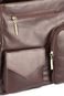 Bolsa mochila de couro liso Érica Marrom - Marca Andrea Vinci
