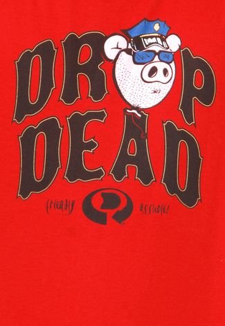 Camiseta Drop Dead Cop Balloon Vermelha