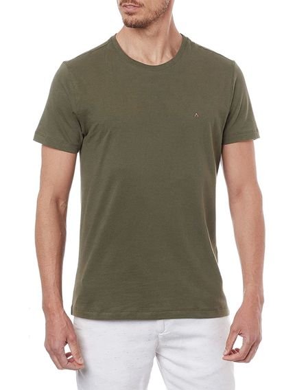 Camiseta Aramis Masculina Basic Lisa Verde Militar - Marca Aramis