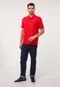 Camisa Polo Tommy Jeans Reta Logo Bordado Vermelha - Marca Tommy Jeans