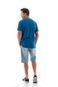 Bermuda Jeans Masculina Confort Rec. no Bolso - 6214 Azul claro - Marca ARAUTO JEANS
