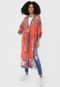 Kimono Colcci Alongado Estampado Vermelho - Marca Colcci