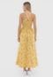 Vestido Lauren Ralph Lauren Midi Floral Amarelo - Marca Lauren Ralph Lauren