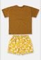Conjunto Infantil Camiseta e Short Up Baby Marrom - Marca Up Baby