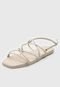 Rasteira Dafiti Shoes Tiras Off-White - Marca DAFITI SHOES