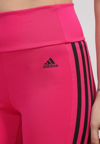 Legging adidas Performance 3 Listras Rosa - Compre Agora