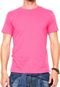 Camiseta FiveBlu Manga Curta Basic Colors Decote Careca Rosa - Marca FiveBlu