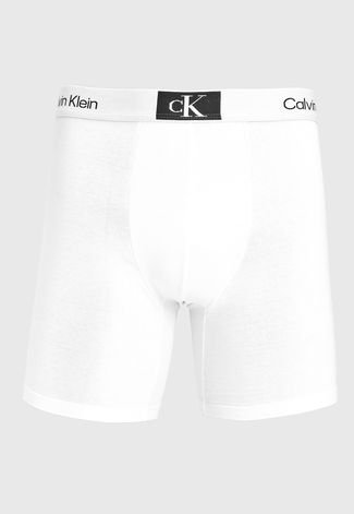 Cueca Calvin Klein Underwear Boxer Long Branca Compre Agora