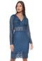 Vestido Colcci Curto Renda Azul - Marca Colcci