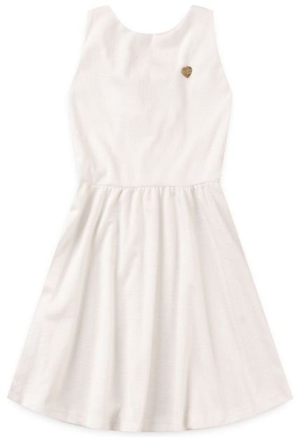 Vestido Infantil Coração Branco - Marca VIDA COSTEIRA