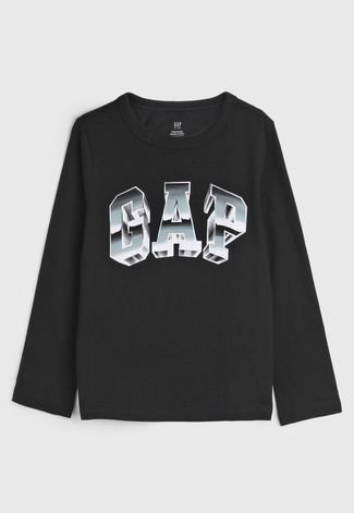 Camiseta GAP Logo Preta - Compre Agora