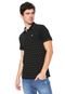 Camisa Polo MRC Regular Slim Estampada Preta - Marca MR. C