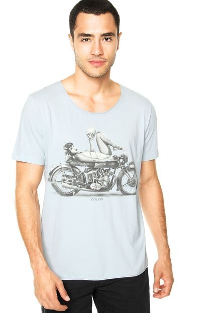 Camiseta Colcci Motocicleta Azul - Marca Colcci