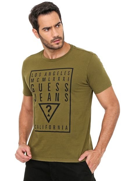 Camiseta Guess California Verde - Marca Guess