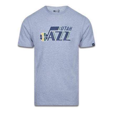 Camiseta New Era Regular Utah Jazz Mescla Cinza - Marca New Era
