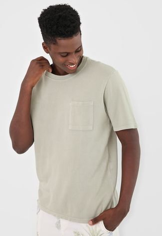 Camiseta Hering Textura Bolso Verde