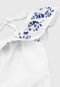 Blusa Tip Top Infantil Floral Branco/Azul - Marca Tip Top