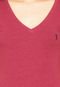 Camiseta Aleatory Bordado Rosa - Marca Aleatory