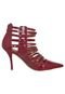 Ankle Boot Lilly's Closet Tiras Vermelha - Marca Lilly's Closet