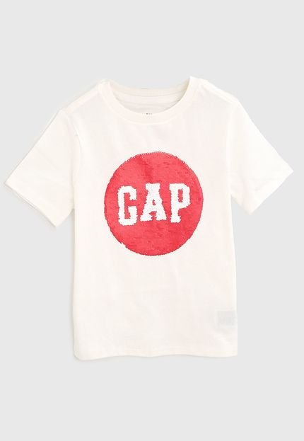 Camiseta GAP Infantil Logo Off-White - Compre Agora | Tricae Brasil