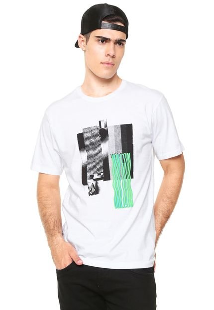 Camiseta Volcom Pixel Fade Branca - Marca Volcom
