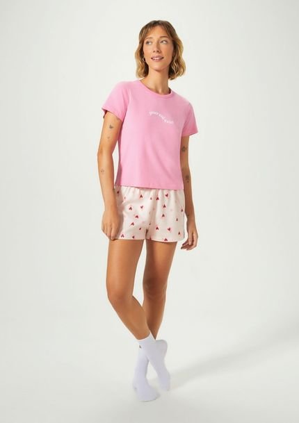 Pijama Curto Feminino Com Estampa - Marca Hering