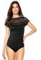 Body ValFrance Renda Preto - Marca ValFrance