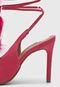 Scarpin Dafiti Shoes Pluma Amarração Rosa - Marca DAFITI SHOES
