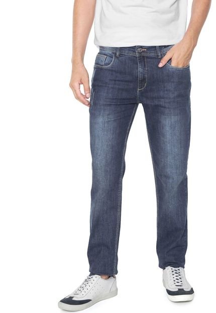 Calça Jeans Aramis Slim Milão Puidos Azul - Marca Aramis