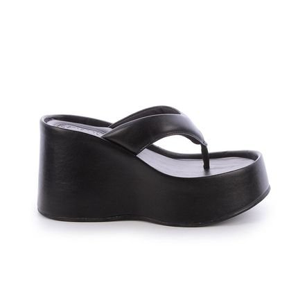 Sandália Flat Plataforma Damannu Shoes Kyara Preto - Marca Damannu Shoes