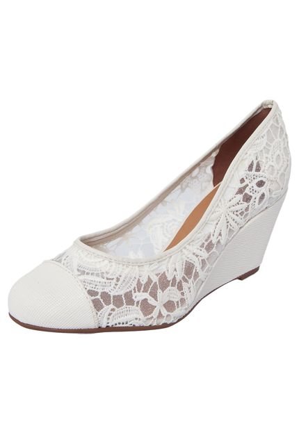 Scarpin Vizzano Renda Branco - Marca Vizzano