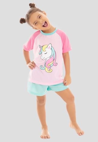 Pijama Infantil Menina MdMix Babydoll Unicornio