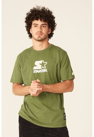 Camiseta Starter Estampada Verde Militar - Compre Agora