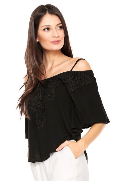 Blusa Fiya Lady Off Shoulder Preta - Marca Fiya Lady