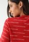 Camiseta Cropped Lança Perfume Reta Estampada Vermelha - Marca Lança Perfume
