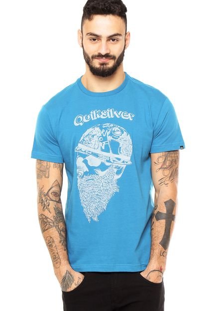 Camiseta Quiksilver Slim Skull Soldier Azul - Marca Quiksilver