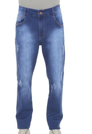Calça Jeans FiveBlu Reta Estonada Azul